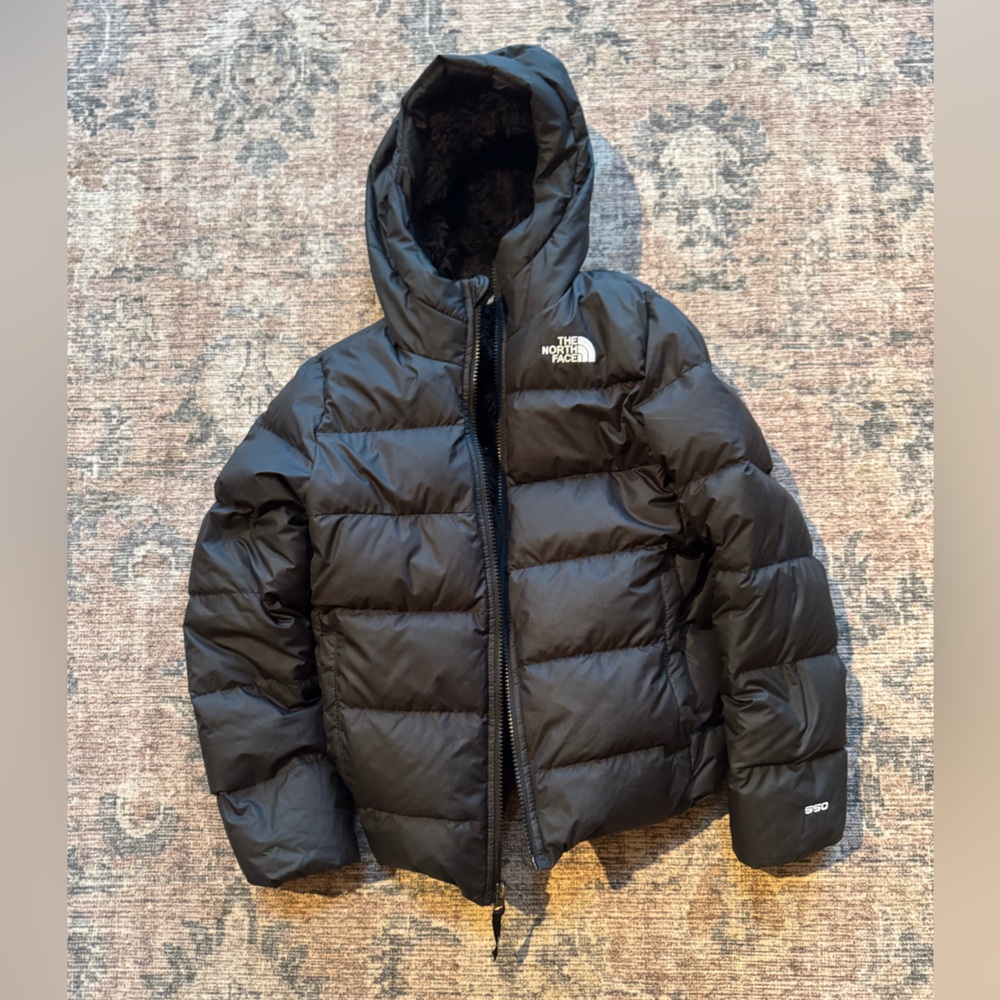 Kids The North Face Black Hooded Puffer Jacket